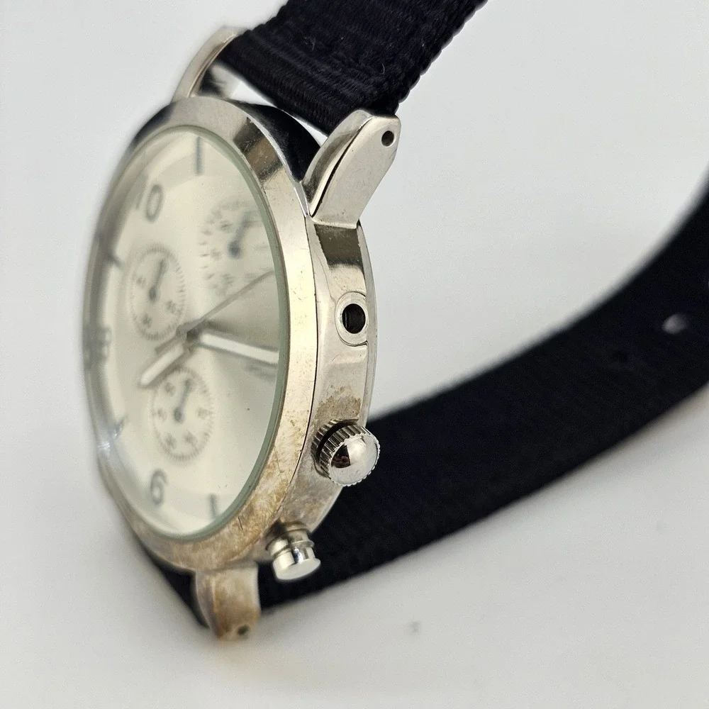 Aeropostale Unisex Watch 38MM Gray Dial Black Bands New Battery READ DESCRIPTION